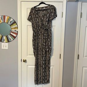 Snakeskin print jumpsuit